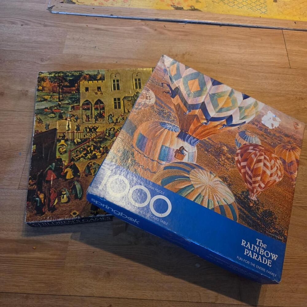 Vintage Springbok & Fine Art Jigsaw Puzzle Lot - 1000 Pcs & 24"x30" collectors
